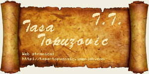 Tasa Topuzović vizit kartica